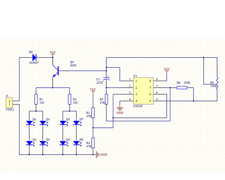 DIY Kit LM358 Blue LED Breathing Lamp for Beginner from ICStation on Tindie